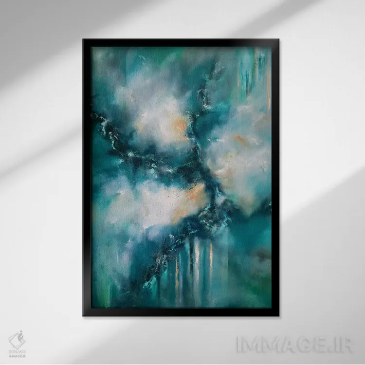 تابلو دکوراتیو روی اقیانوسی بی انتها اثر کریستوفر لیتر - نمای قابدار مشکی