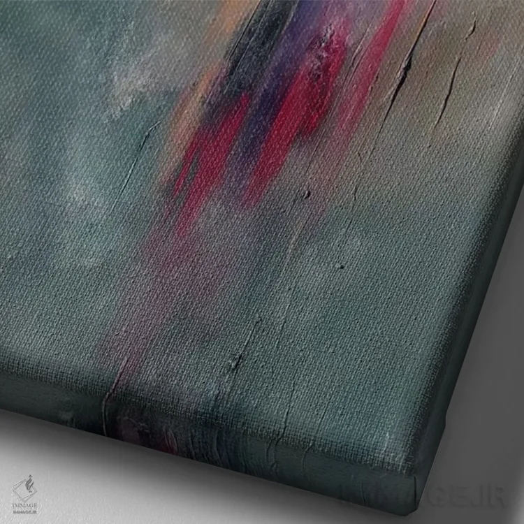 تابلو دکوراتیو برج های بلند اثر کریستوفر لیتر - نمای نزدیک بافت بوم