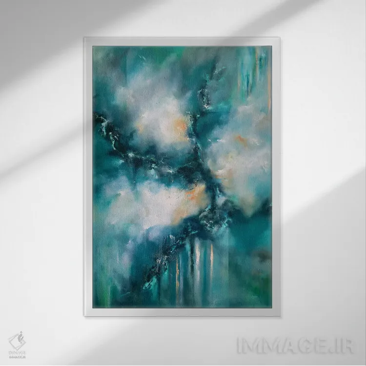 تابلو دکوراتیو روی اقیانوسی بی انتها اثر کریستوفر لیتر - نمای قابدار سفید