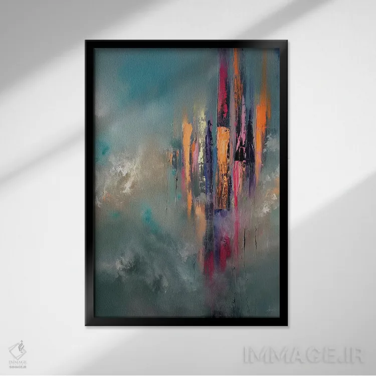 تابلو دکوراتیو برج های بلند اثر کریستوفر لیتر - نمای قابدار مشکی