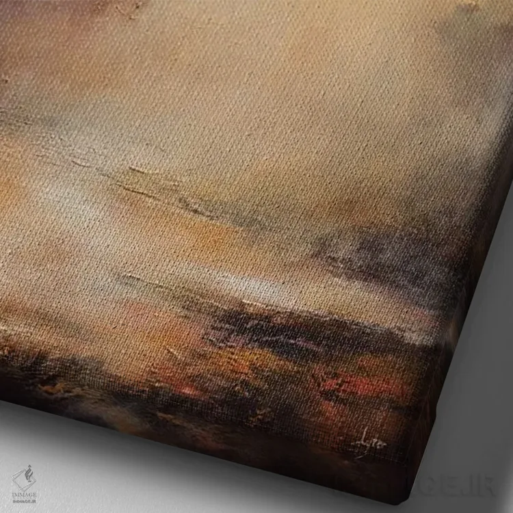 تابلو دکوراتیو پژواکی نیمه شنیده اثر کریستوفر لیتر - نمای نزدیک بافت بوم