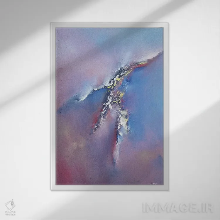 تابلو دکوراتیو ترک های آسمان اثر کریستوفر لیتر - نمای قابدار سفید