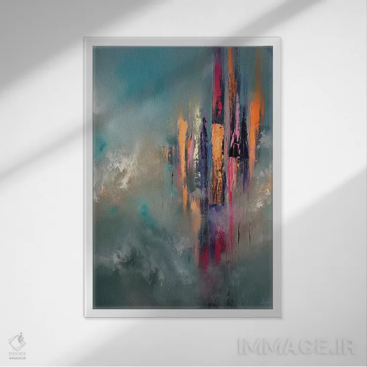 تابلو دکوراتیو برج های بلند اثر کریستوفر لیتر - نمای قابدار سفید