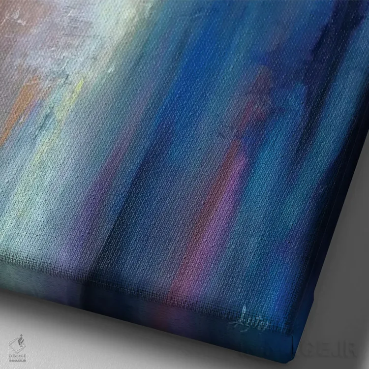 تابلو دکوراتیو خورشید چیزی جز یک ستاره صبحگاهی نیست اثر کریستوفر لیتر - نمای نزدیک بافت بوم