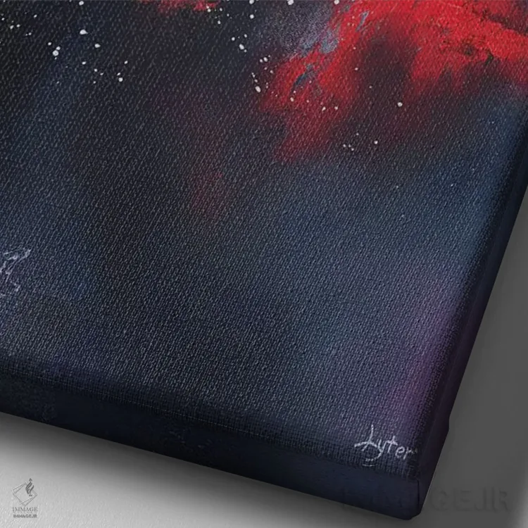 تابلو دکوراتیو اتر اثر کریستوفر لیتر - نمای نزدیک بافت بوم