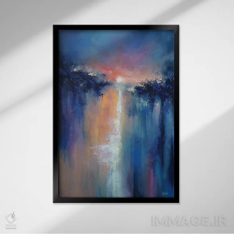 تابلو دکوراتیو خورشید چیزی جز یک ستاره صبحگاهی نیست اثر کریستوفر لیتر - نمای قابدار مشکی