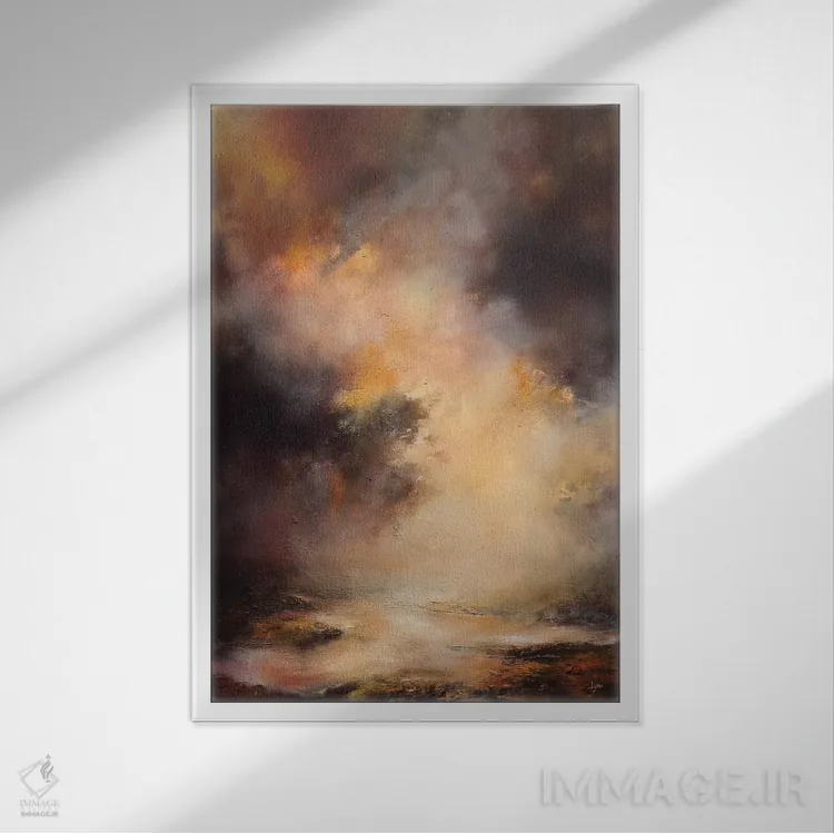 تابلو دکوراتیو پژواکی نیمه شنیده اثر کریستوفر لیتر - نمای قابدار سفید