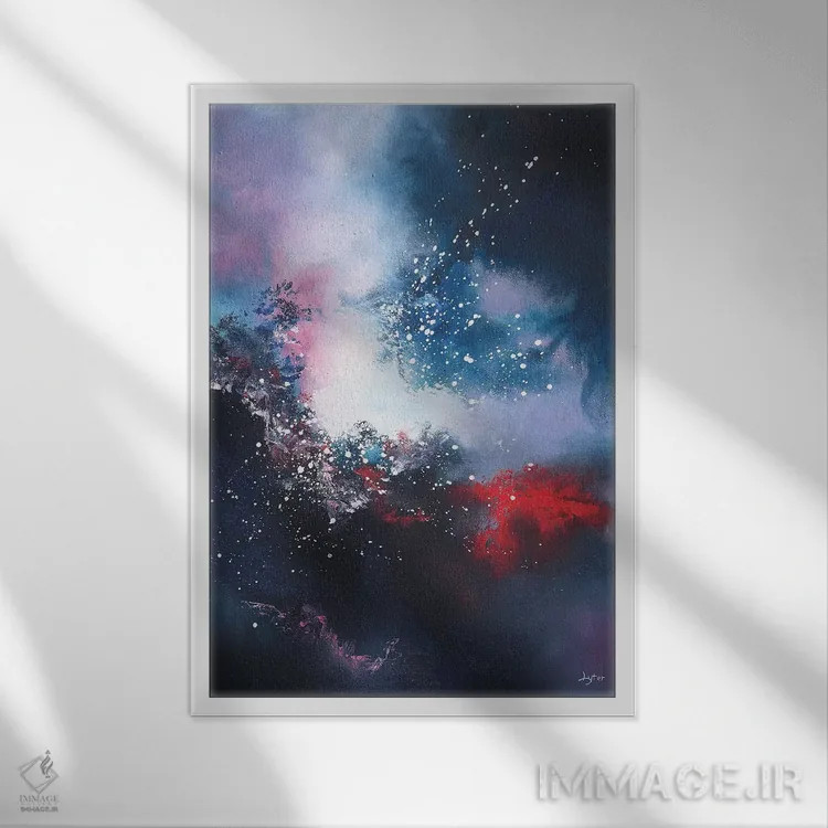 تابلو دکوراتیو اتر اثر کریستوفر لیتر - نمای قابدار سفید