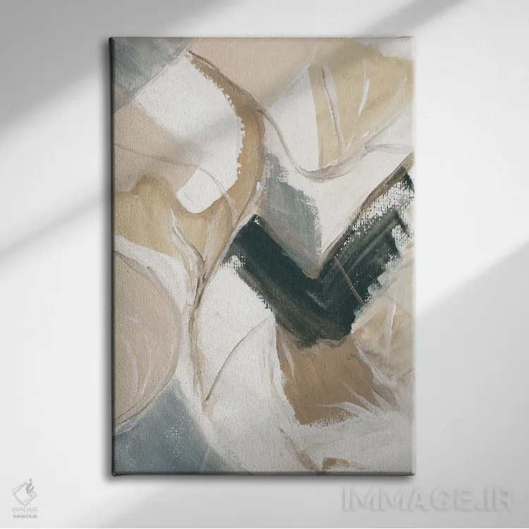 تابلو دکوراتیو خطوط مرمرین ۲ اثر استلا چانگ - نمای روبهرو روی دیوار