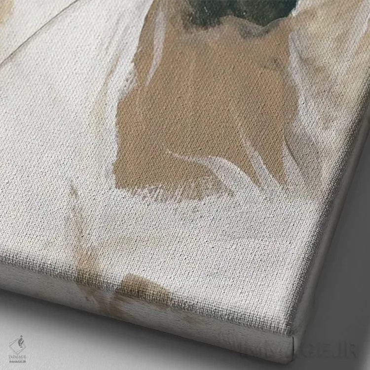 تابلو دکوراتیو خطوط مرمرین ۲ اثر استلا چانگ - نمای نزدیک بافت بوم