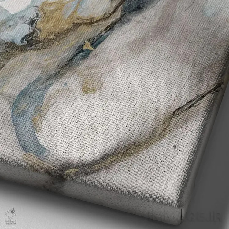 تابلو دکوراتیو پیچ و تاب اثر استلا چانگ - نمای نزدیک بافت بوم