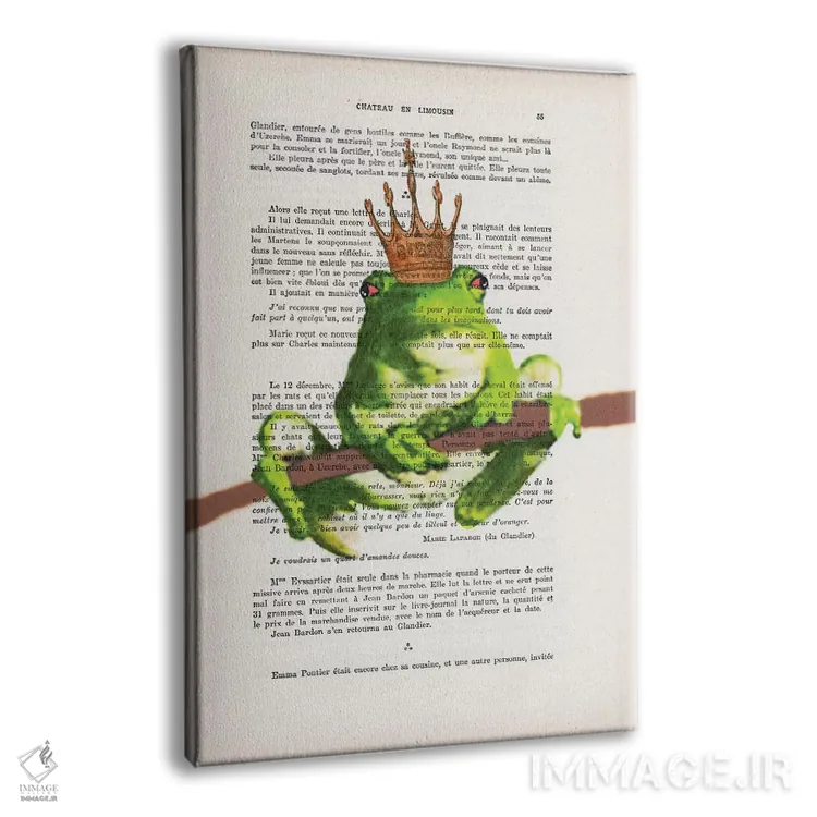 تابلو دکوراتیو قورباغه شاهزاده اثر کوکو د پاریس - نمای پرسپکتیو محصول