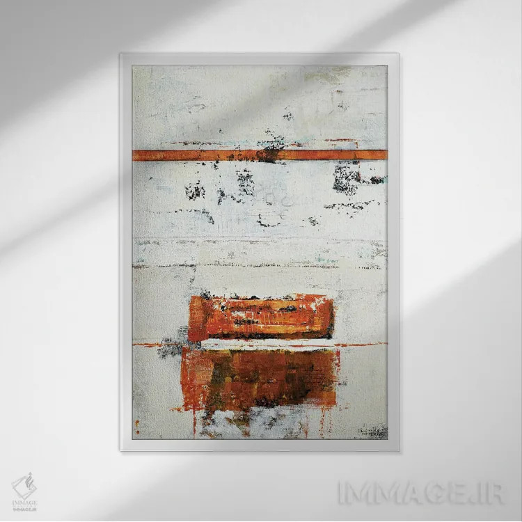 تابلو دکوراتیو هندسه شهری شماره ۲ اثر کلر نیومن-ویلیامز - نمای قابدار سفید