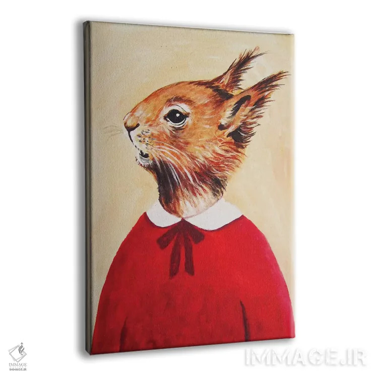 تابلو دکوراتیو دختر سنجاب اثر کوکو د پاریس - نمای پرسپکتیو محصول