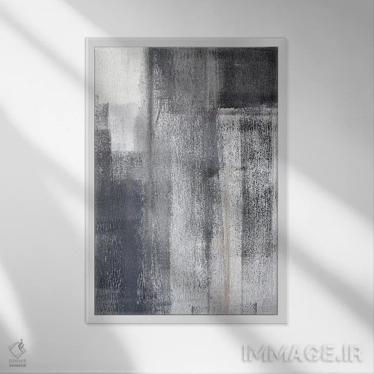 تابلو دکوراتیو باران سنگین اثر کارول لین تایس - نمای قابدار سفید