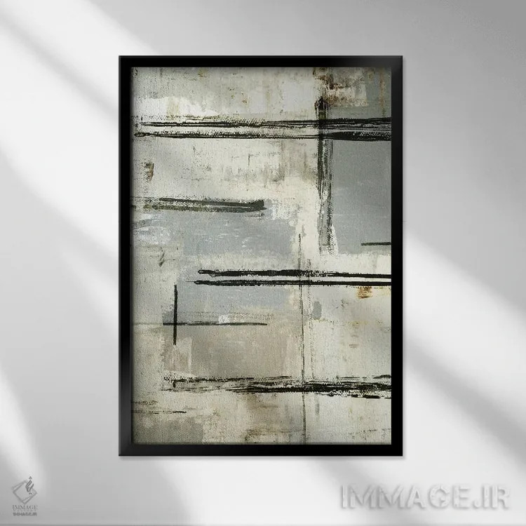 تابلو دکوراتیو چنگ زدن اثر کارول لین تایس - نمای قابدار مشکی