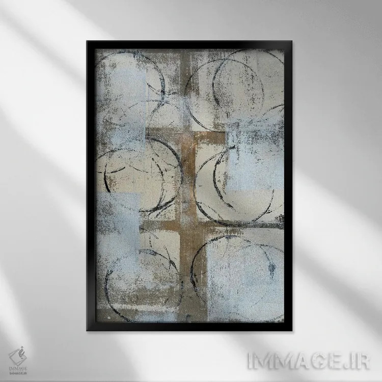 تابلو دکوراتیو پایه دار اثر کارول لین تایس - نمای قابدار مشکی