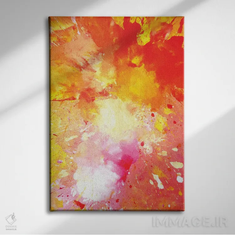 تابلو دکوراتیو "پاشیدن" اثر کارول لین تایس - نمای روبهرو روی دیوار