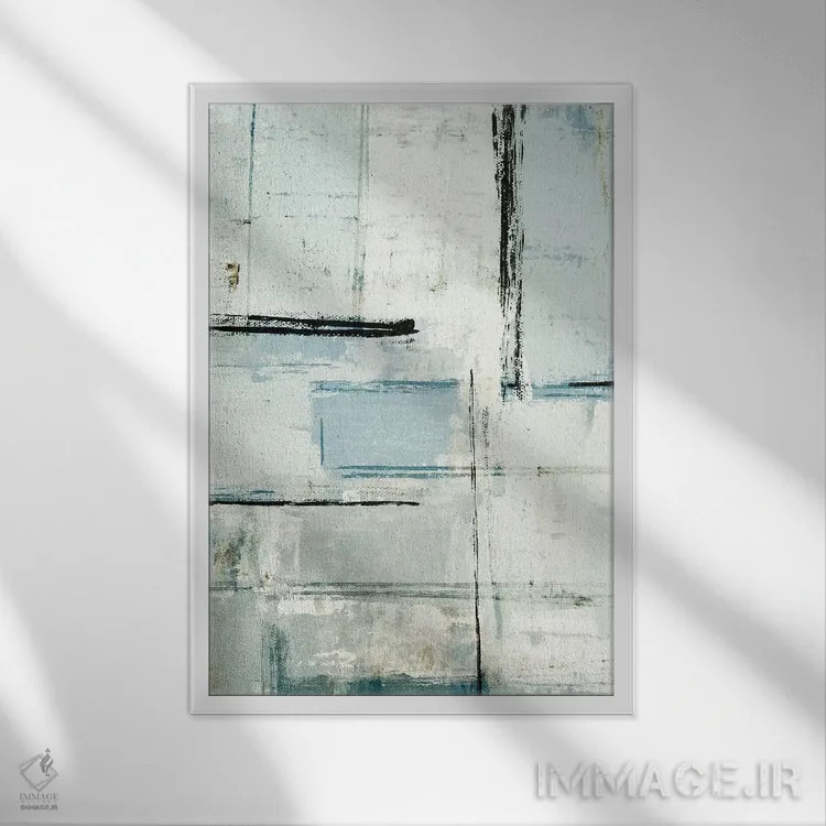 تابلو دکوراتیو درگیر شدن اثر کارول لین تایس - نمای قابدار سفید