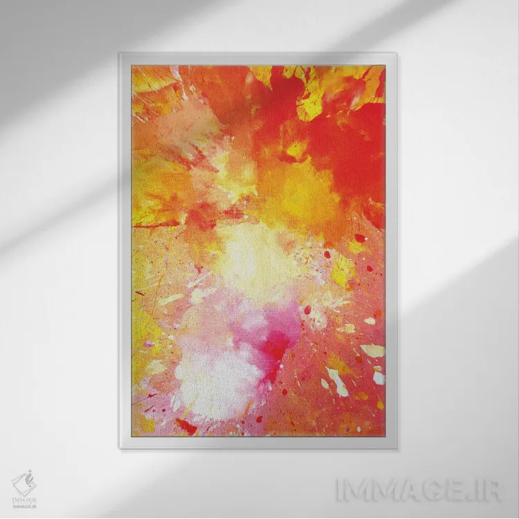 تابلو دکوراتیو "پاشیدن" اثر کارول لین تایس - نمای قابدار سفید