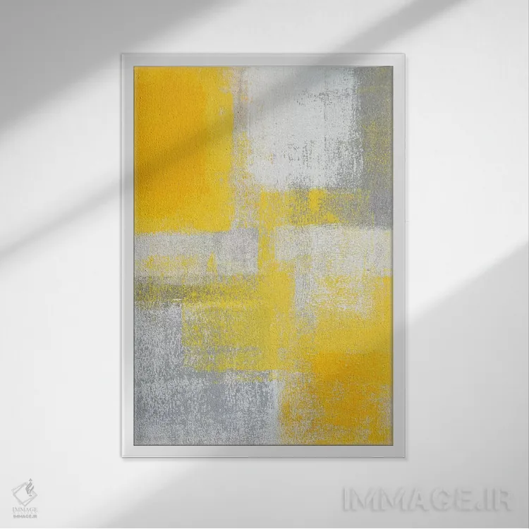 تابلو دکوراتیو "صخره" اثر کارول لین تایس - نمای قابدار سفید