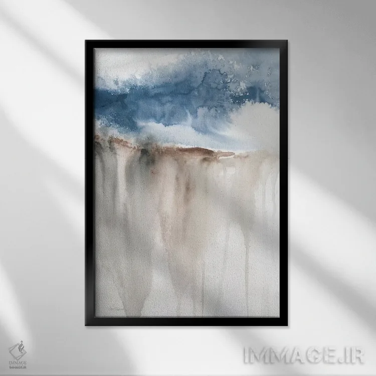 تابلو دکوراتیو صخره بادخیز II اثر کارول رابینسون - نمای قابدار مشکی
