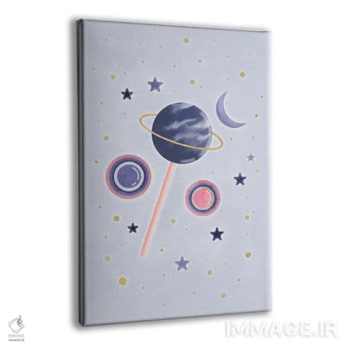 تابلو دکوراتیو آبنبات چوبی فضایی اثر امانوئلا کاراتونی - نمای پرسپکتیو محصول