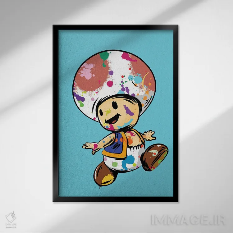 تابلو دکوراتیو تود گرافیتی اثر کریس ریچموند - نمای قابدار مشکی