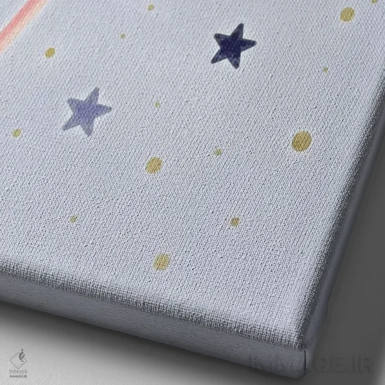 تابلو دکوراتیو آبنبات چوبی فضایی اثر امانوئلا کاراتونی - نمای نزدیک بافت بوم