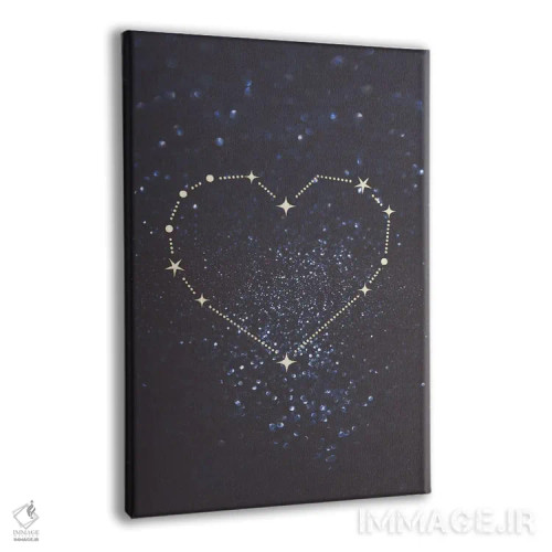 تابلو دکوراتیو صورت فلکی قلب طلایی اثر امانوئلا کاراتونی - نمای پرسپکتیو محصول
