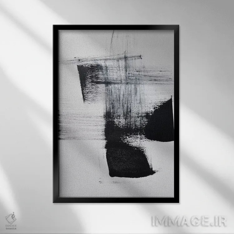 تابلو دکوراتیو به سختی چسبیده به دود ۲ اثر کریستین کلینگلر - نمای قابدار مشکی