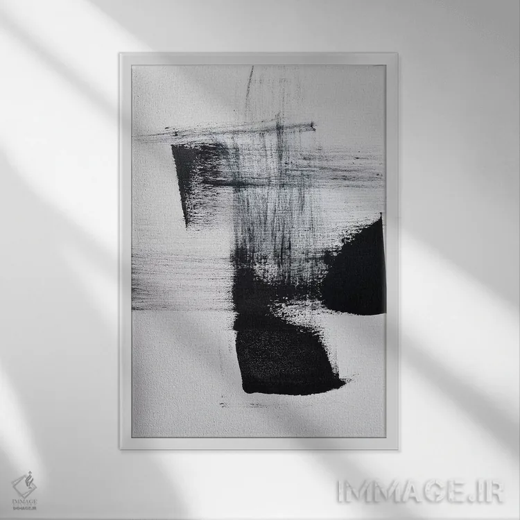 تابلو دکوراتیو به سختی چسبیده به دود ۲ اثر کریستین کلینگلر - نمای قابدار سفید