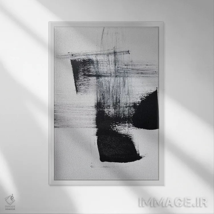 تابلو دکوراتیو به سختی چسبیده به دود ۲ اثر کریستین کلینگلر - نمای قابدار سفید