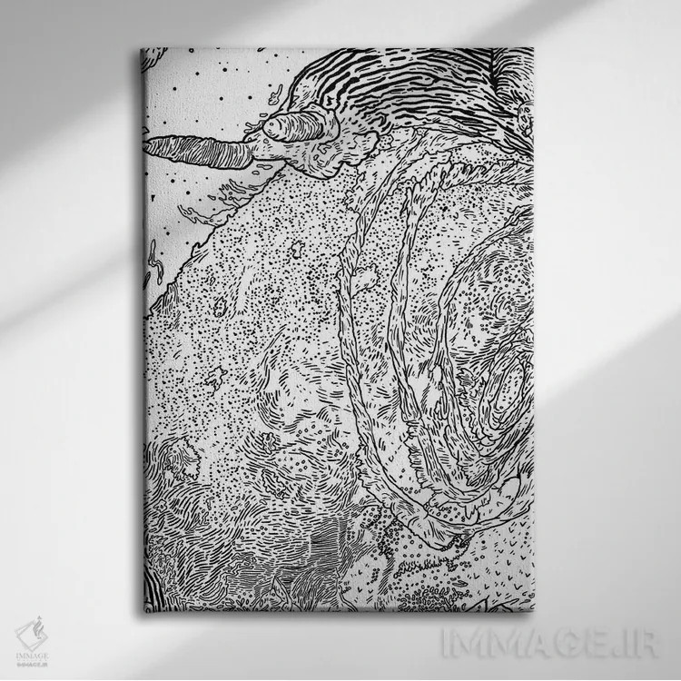 تابلو دکوراتیو موجود زنده اثر نیک کوکوزا - نمای روبهرو روی دیوار