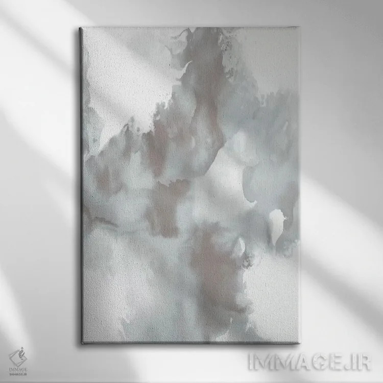 تابلو دکوراتیو مکان یابی در خاکستری ۱ اثر دنیلا هادسون - نمای روبهرو روی دیوار