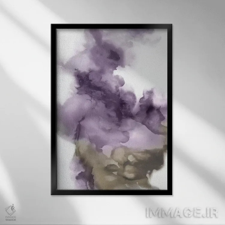تابلو دکوراتیو مکان یابی در آمتیست ۱ اثر دنیلا هادسون - نمای قابدار مشکی