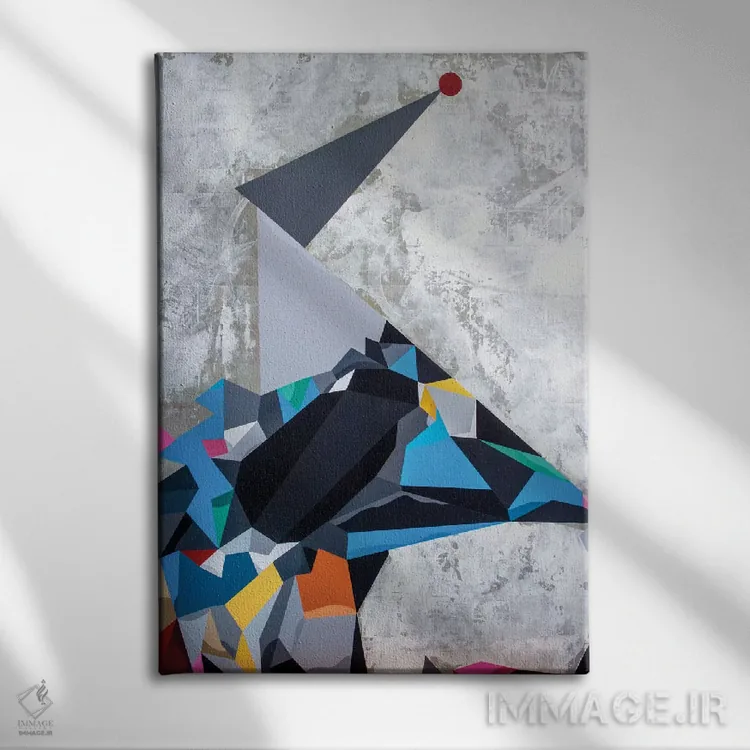 تابلو دکوراتیو نور را دنبال کن اثر داز - نمای روبهرو روی دیوار