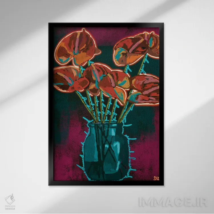 تابلو دکوراتیو کالاس اثر دائو زد - نمای قابدار مشکی