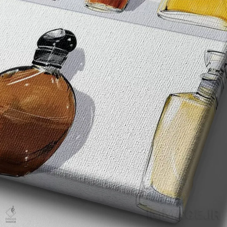 تابلو دکوراتیو White Background,سالن، زمینه سفید اثر امبر دی - نمای نزدیک بافت بوم