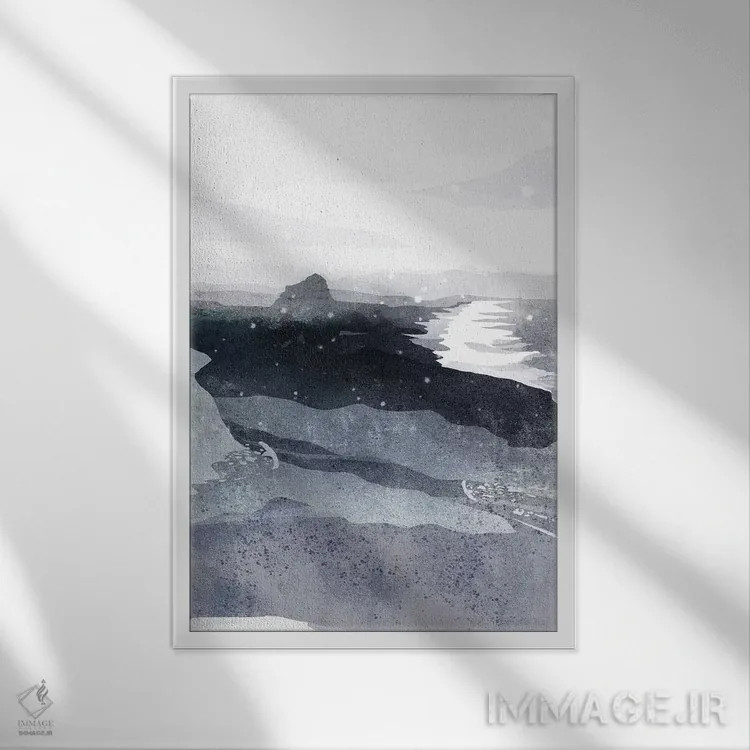 تابلو دکوراتیو نقطه سلستن اثر دانس د لون - نمای قابدار سفید