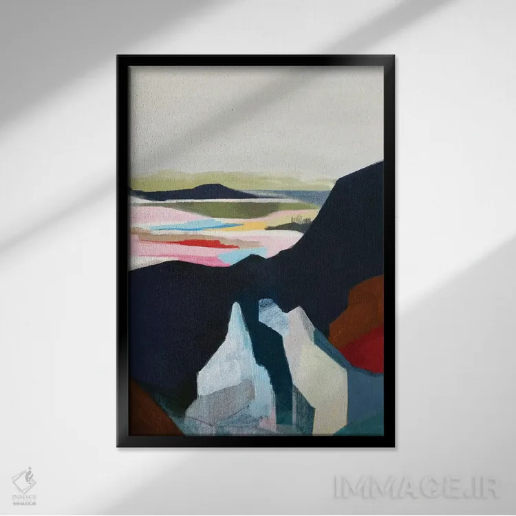 تابلو دکوراتیو طلوع اثر دانس د لون - نمای قابدار مشکی