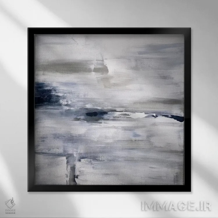 تابلو دکوراتیو جزر و مد متغیر I اثر جودیت شاپیرو - نمای قابدار مشکی