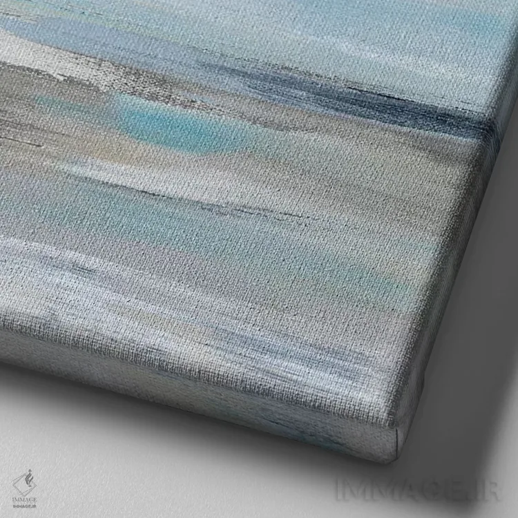 تابلو دکوراتیو جریان خلیج اثر جودیت شاپیرو - نمای نزدیک بافت بوم