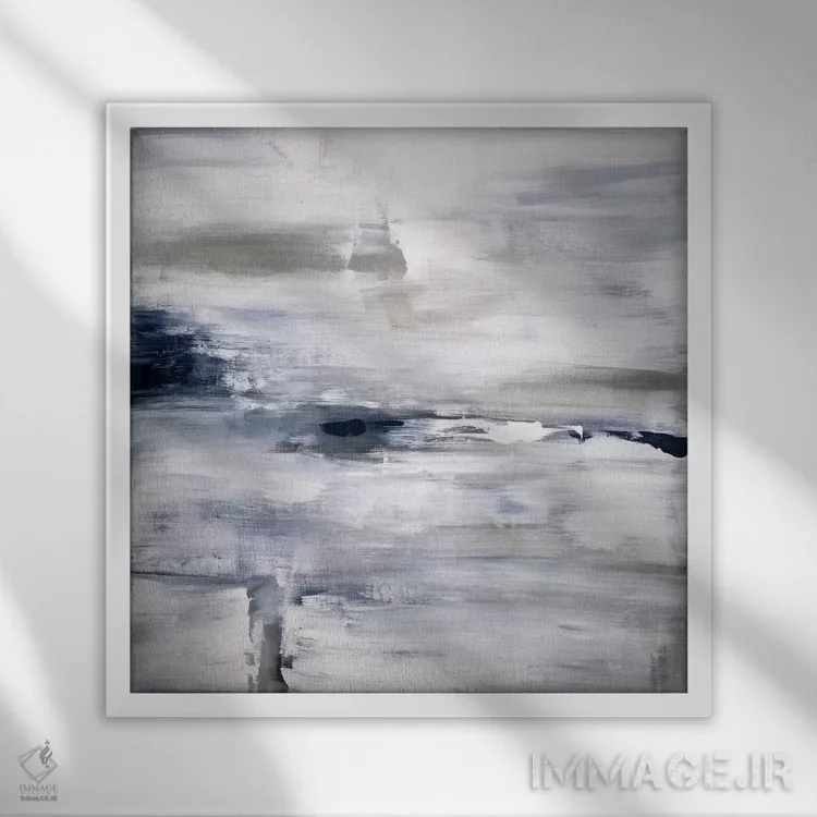 تابلو دکوراتیو جزر و مد متغیر I اثر جودیت شاپیرو - نمای قابدار سفید