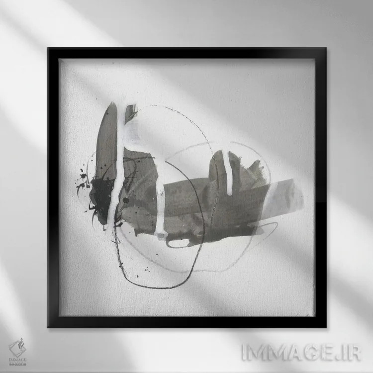 تابلو دکوراتیو مقیاس خاکستری ۳ اثر جون اریکا وس - نمای قابدار مشکی