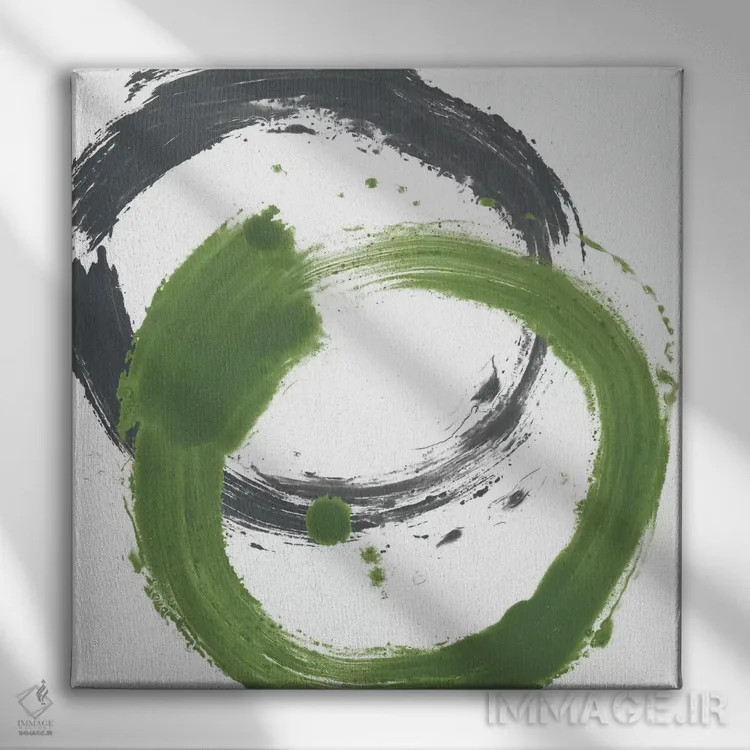 تابلو دکوراتیو واکنش دایره ای ۱ اثر جون اریکا وس - نمای روبهرو روی دیوار