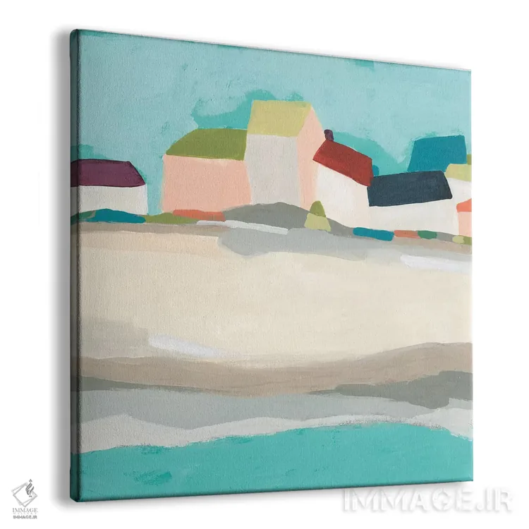 تابلو دکوراتیو روستای ساحلی یک اثر جون اریکا وس - نمای پرسپکتیو محصول