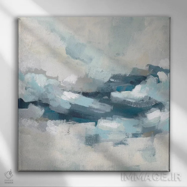 تابلو دکوراتیو قله موج یک اثر جون اریکا وس - نمای روبهرو روی دیوار