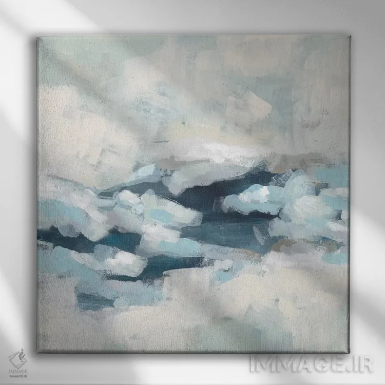 تابلو دکوراتیو قله موج دو اثر جون اریکا وس - نمای روبهرو روی دیوار