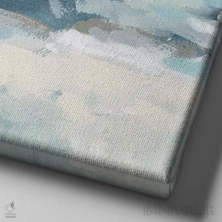 تابلو دکوراتیو قله موج دو اثر جون اریکا وس - نمای نزدیک بافت بوم